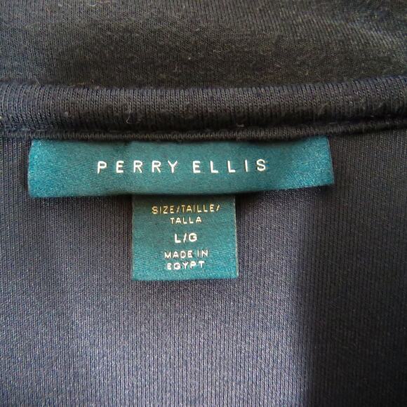 Perry Ellis Navy Blue Men's Zip Up Sweater Large - Picture 6 of 6